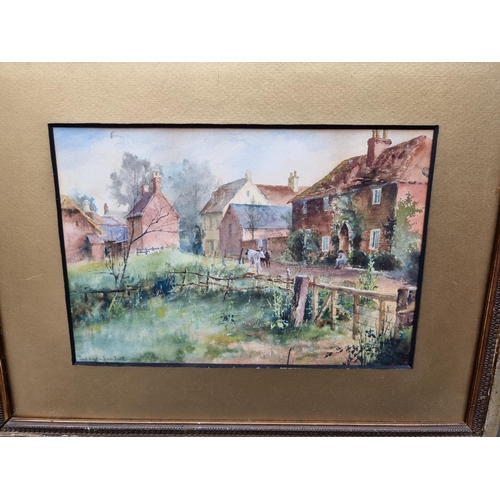 1204 - Maurice Randall, 'Throop, Dorset'; 'Ensbury, Dorset', two works, each signed and titled, watercolour... 