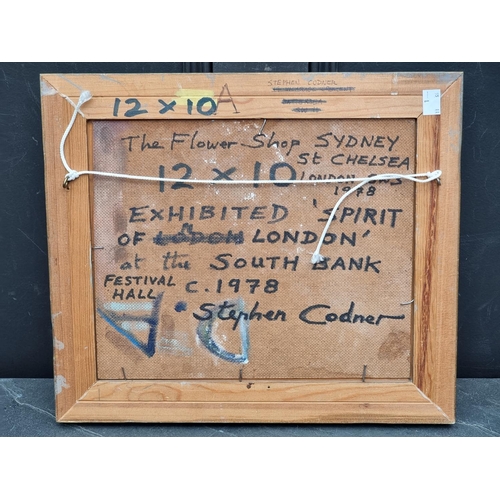 1210 - Stephen Codner, 'The Flower Shop, Sydney St, Chelsea', signed, extensively inscribed and dated 1978 ... 