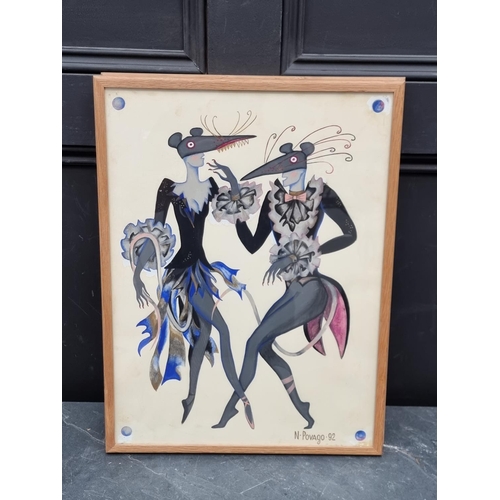 1211 - N Povago, a set of three costume designs for 'The Nutcracker', signed and dated '92, gouache, 4... 