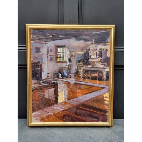 1234 - Ken Howard, 'Venice Interior', circa 2010, signed, further inscribed on attached photograph verso, o... 