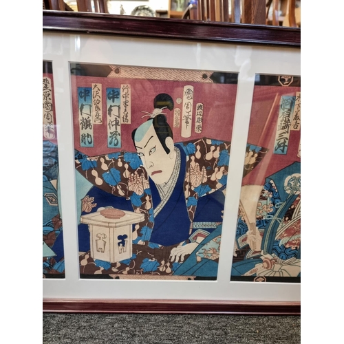 1257 - An interesting collection of Japanese woodblock prints, to include examples by Utagawa Kunisada... 