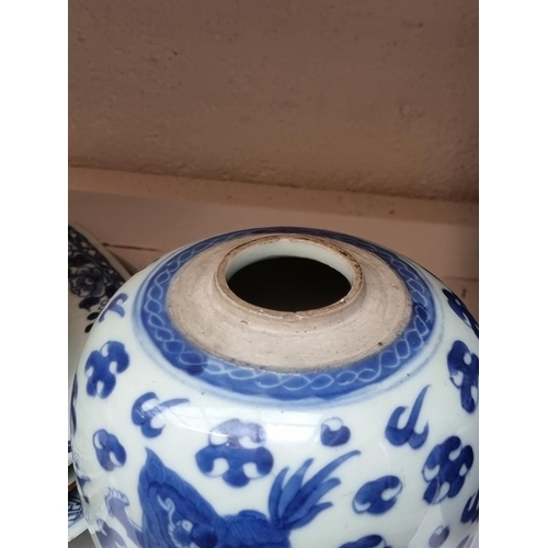 1297 - A collection of 18th century and later Chinese blue and white porcelain, (some damage). (10)... 