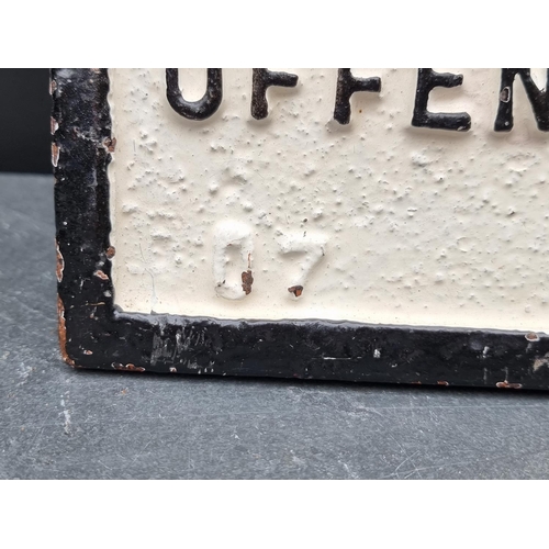 1383 - Railwayana: a cast iron 'LNER' sign, 43 x 67.5cm.