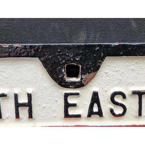 1383 - Railwayana: a cast iron 'LNER' sign, 43 x 67.5cm.