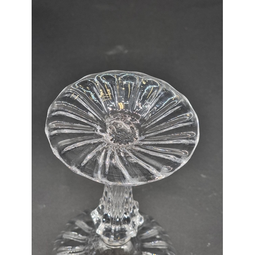 1391 - An 18th century Silesian stemmed sweetmeat glass, 20.4cm.