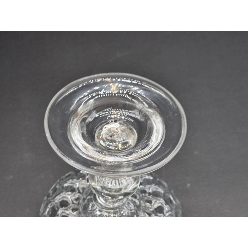 1393 - An 18th century sweetmeat glass, 13cm.