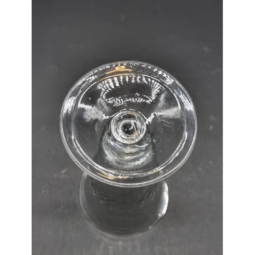 1398 - An 18th century wrythen twist ale glass, 14.3cm.