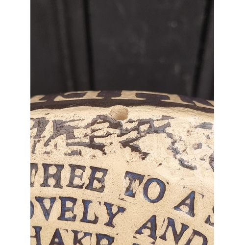 1472 - Studio Pottery: an unusual sculpture, inscribed with Shakespeare's Sonnet 18, impressed NJ pott... 