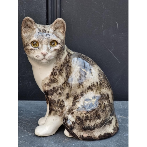 1483 - Studio Pottery: two Jenny Winstanley cats, largest 30cm high. 