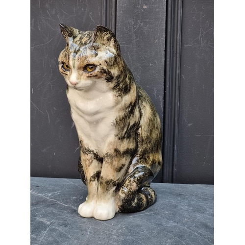 1483 - Studio Pottery: two Jenny Winstanley cats, largest 30cm high. 