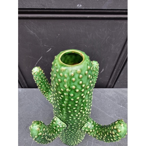 1489 - A pottery novelty cactus vase, 39.5cm high.