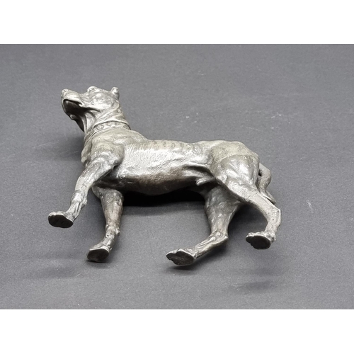 1519 - A WMF pewter Mastiff, 14cm high.