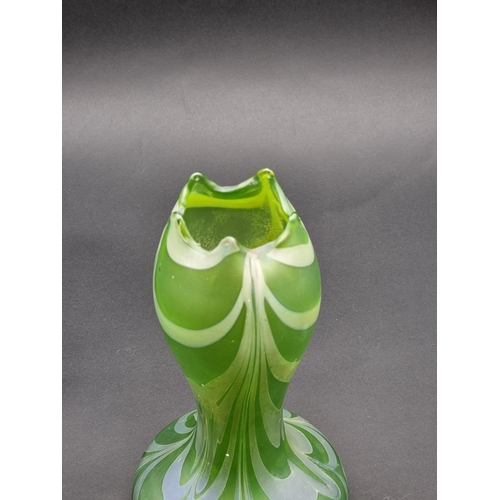 1534 - A Loetz style iridescent glass vase, 27cm high.