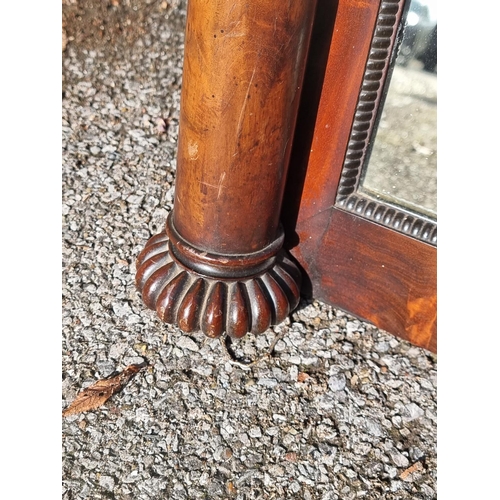 1115A - A Victorian mahogany overmantel style mirror, 94 x 122cm.