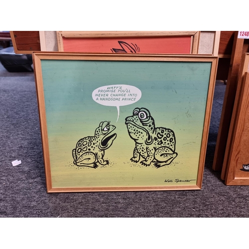 1247 - Will Spencer, six various cartoons, each signed or initialled, watercolour, largest 38 x 42.5cm. (6)... 