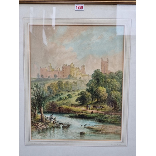 1259 - E St John, 'Linlithgow Palace'; 'Bothwell Castle', a pair, each signed, watercolour, 42.5 x 33.5cm. ... 