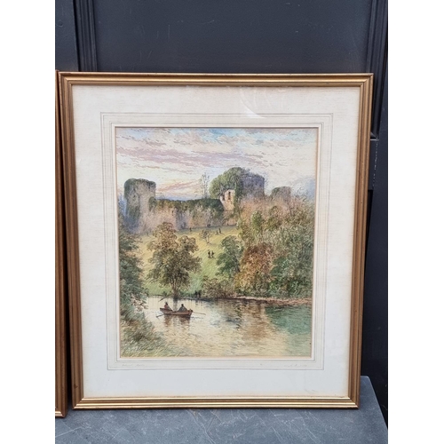 1259 - E St John, 'Linlithgow Palace'; 'Bothwell Castle', a pair, each signed, watercolour, 42.5 x 33.5cm. ... 