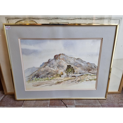 1245 - John Corvin, a Welsh mountain, signed and dated '81, watercolour, 29.5 x 42.5cm; together with ... 