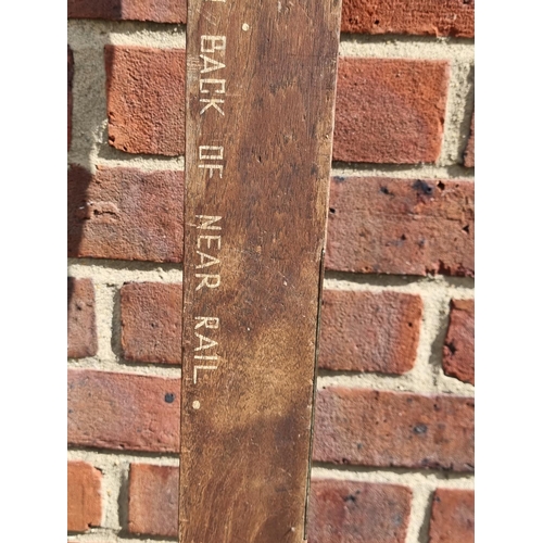 1446 - Railwayana: an ash 'Heathfield Tunnel Gauge', 168cm long.