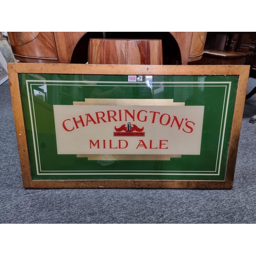 1628 - Advertising: a glass 'Charringtons Mild Ale' sign, in gilt frame, the whole 59.5 x 87.5cm. ... 