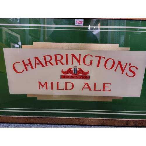 1628 - Advertising: a glass 'Charringtons Mild Ale' sign, in gilt frame, the whole 59.5 x 87.5cm. ... 