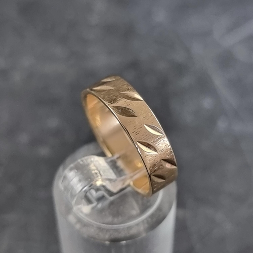 177A - A 9ct gold wedding band, 3g.