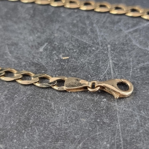 235 - A 9ct gold curb link necklace, 45cm, 11.7g.