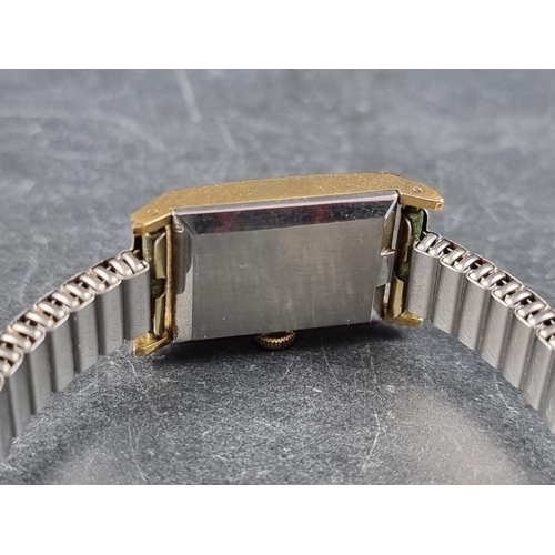 377 - A 1960s Omega 'De Ville Tank' gold plated manual wind ladies wristwatch, 15mm x 20mm, Ref. 511.163, ... 