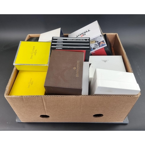 410 - A large quantity of various wristwatch boxes.