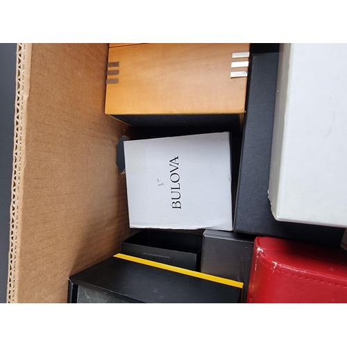 410 - A large quantity of various wristwatch boxes.