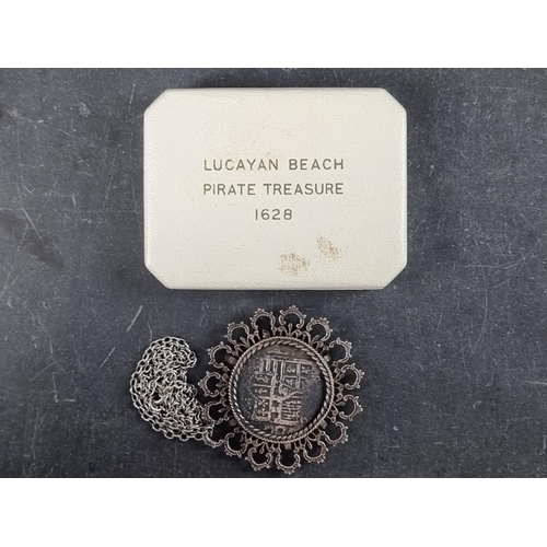 422 - Coins: a Lucayan shipwreck pirate treasure coin, with pendant mount, in Spink & Son Ltd case.... 