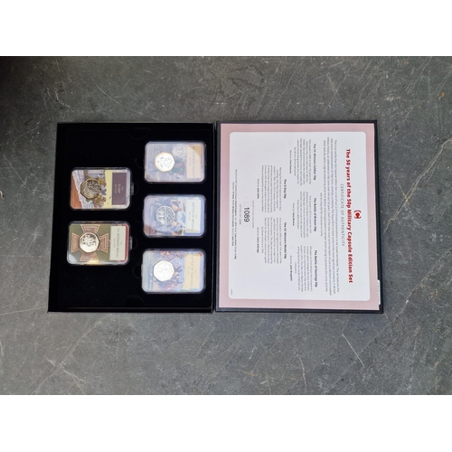 463 - Coins: a 2019 limited edition 'The 50 Years of The 50p Military Capsule Edition Set' of five uncircu... 