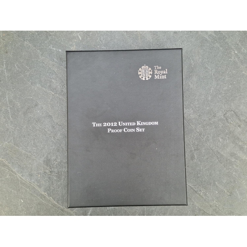 467 - Coins: a Royal Mint 2012 UK proof coin set, with CoA, cased.