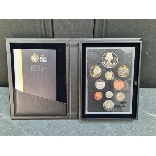 467 - Coins: a Royal Mint 2012 UK proof coin set, with CoA, cased.