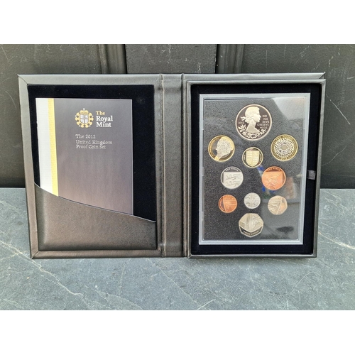 467 - Coins: a Royal Mint 2012 UK proof coin set, with CoA, cased.