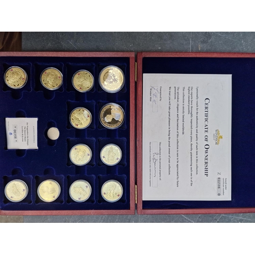 473 - Coins: five Windsor Mint gold plated coin collections, to include: '50 Years of Decimalisation' and ... 