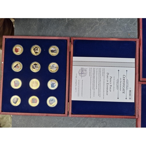 473 - Coins: five Windsor Mint gold plated coin collections, to include: '50 Years of Decimalisation' and ... 