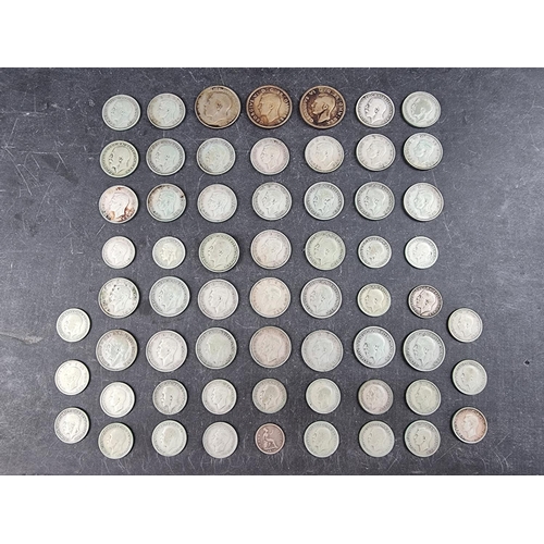 481 - Coins: a quantity of George V and George VI .500 silver coinage, 291g.