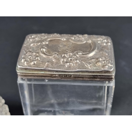 70 - A group of silver, white metal and mounted items, gross weighable 60g. (6)