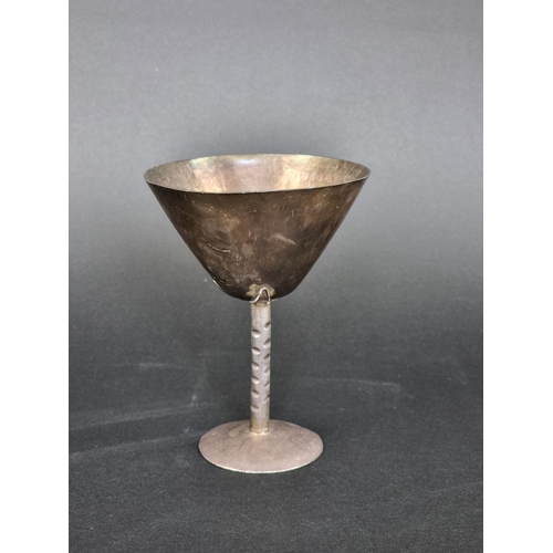 13 - A Britannia standard silver chalice, by K M P, London 1972, 14,5cm high, 258g.