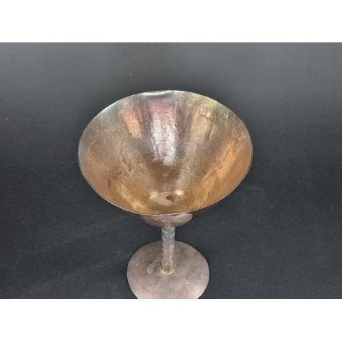 13 - A Britannia standard silver chalice, by K M P, London 1972, 14,5cm high, 258g.