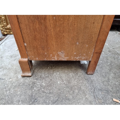 1011 - A small pale oak chest of drawers, 76cm wide.