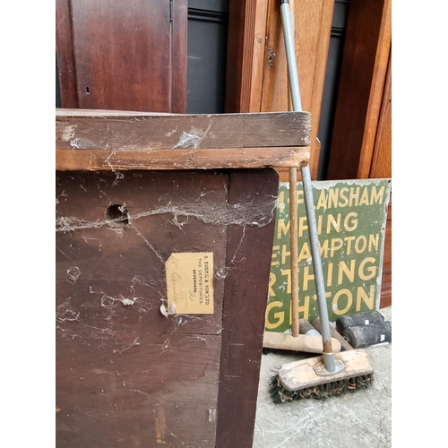 1017 - An unusual antique continental walnut corner cupboard, 88cm wide.