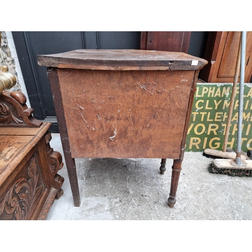 1017 - An unusual antique continental walnut corner cupboard, 88cm wide.