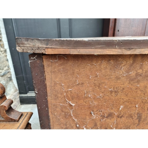 1017 - An unusual antique continental walnut corner cupboard, 88cm wide.