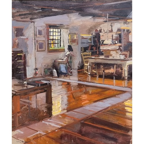 1234 - Ken Howard, 'Venice Interior', circa 2010, signed, further inscribed on attached photograph verso, o... 