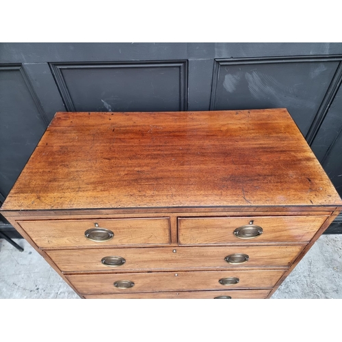 1031 - A Regency mahogany chest of drawers, 91cm wide.