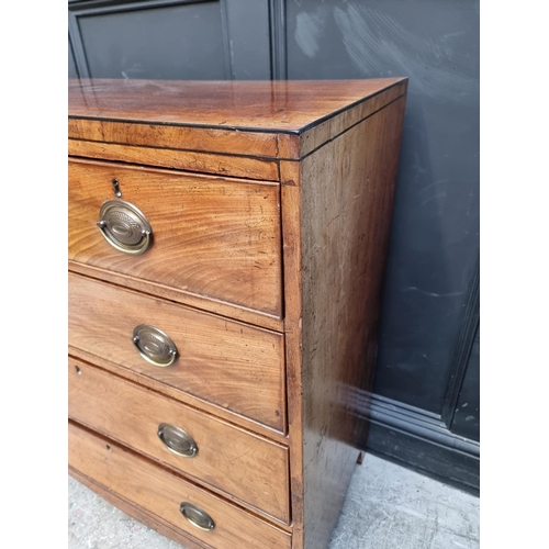 1031 - A Regency mahogany chest of drawers, 91cm wide.