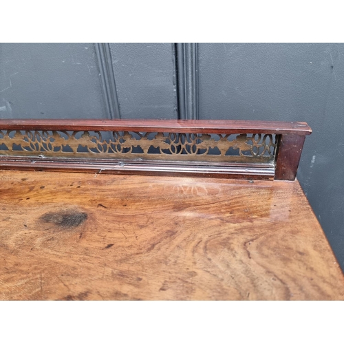 1040 - An antique mahogany single drawer side table, 81cm wide.