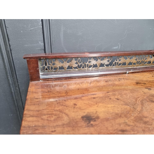 1040 - An antique mahogany single drawer side table, 81cm wide.